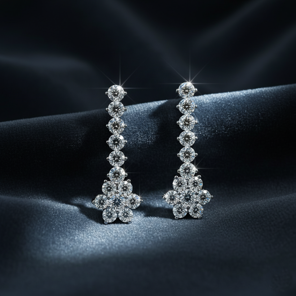 Glamorous Dangle Diamond Earrings