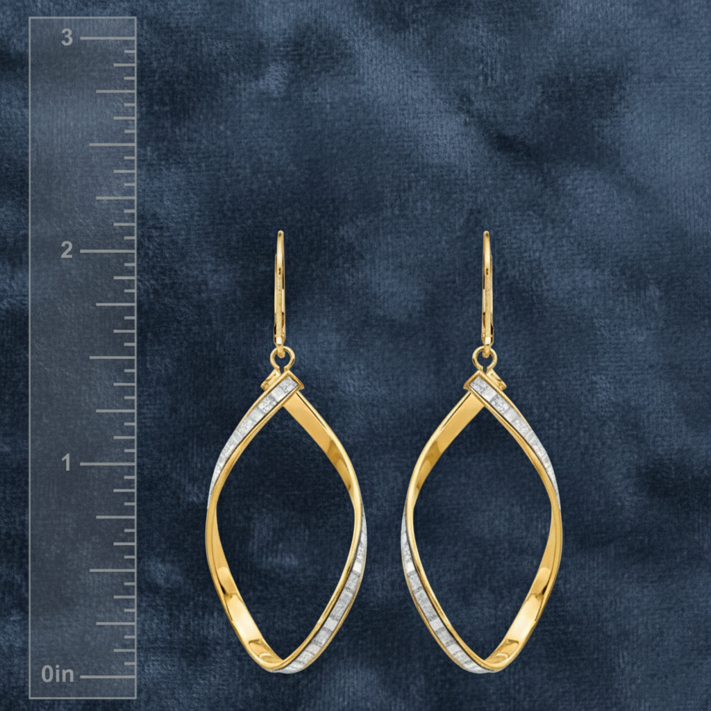 Glittering Gold Leverback Hoops