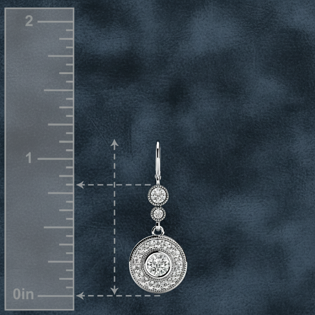 Antique Inspired Diamond Dangle Pendant Necklace