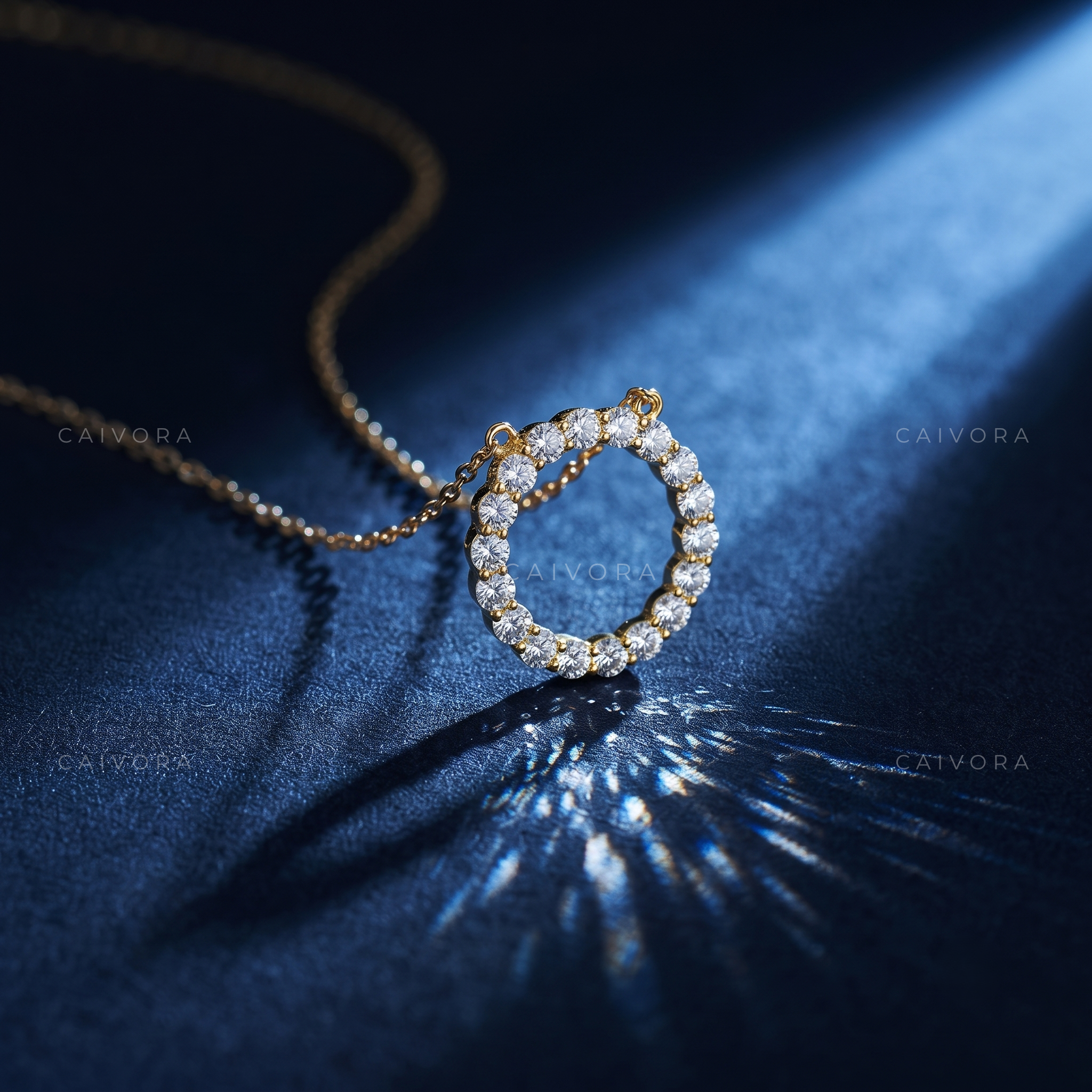 Round Lab-Grown Diamond Circle Pendant Necklace