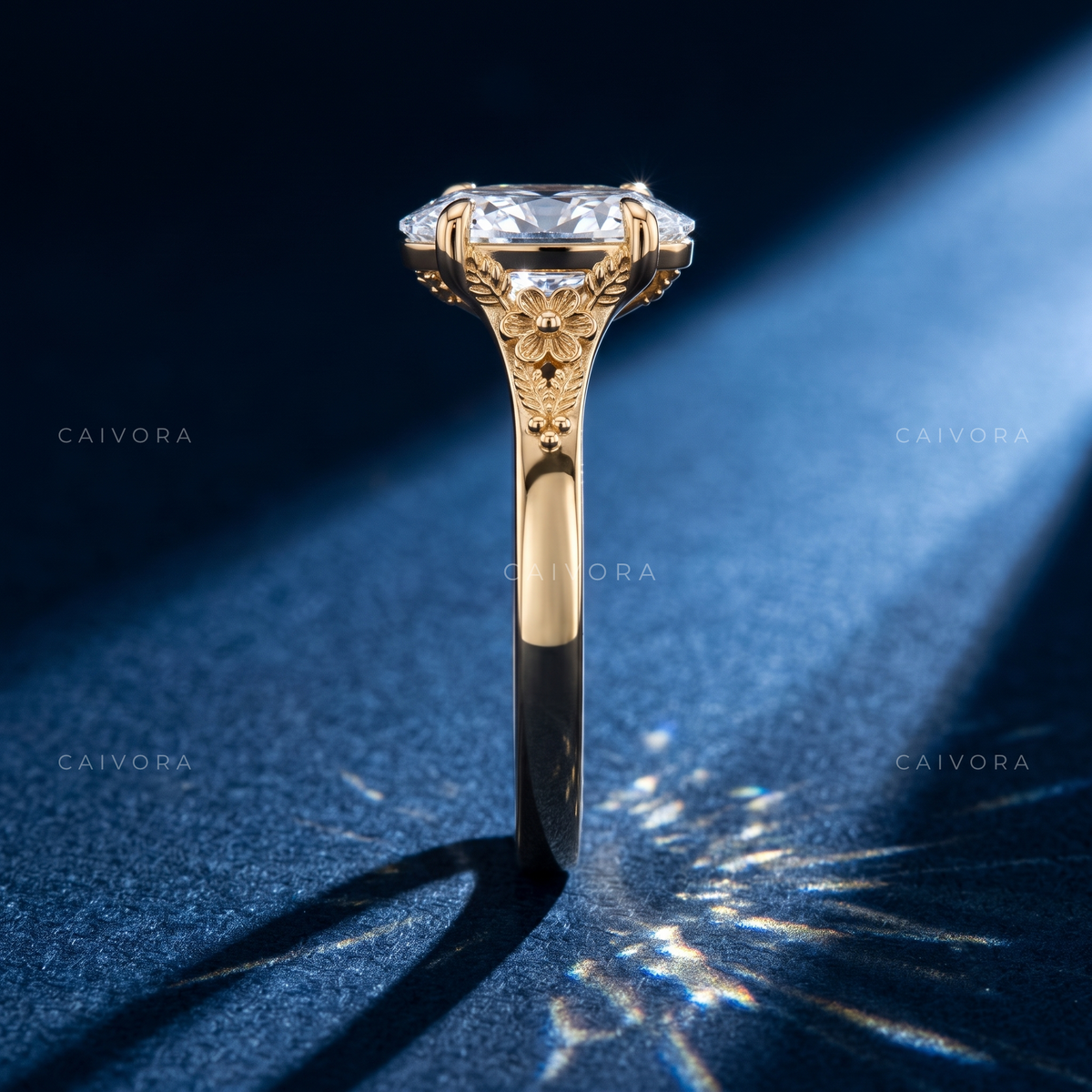 Aurelia Oval Diamond Sculpted Engagement Ring