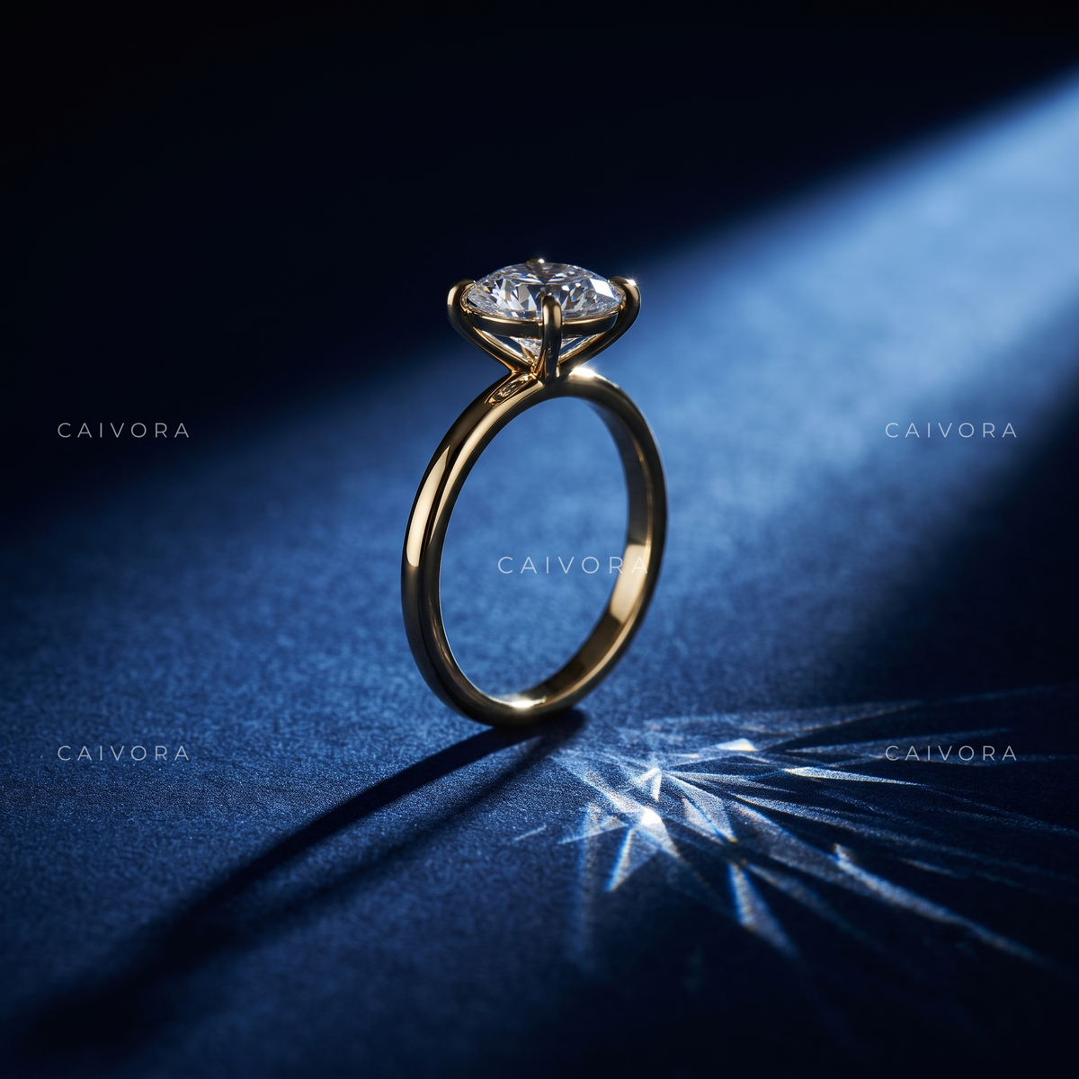 Round Cut Four Prong Classic Solitaire Engagement Ring