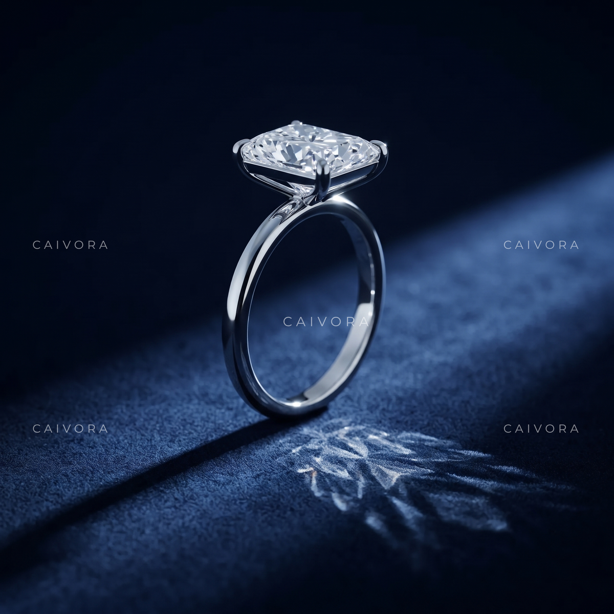 Radiant Cut Four Prong Solitaire Engagement Ring