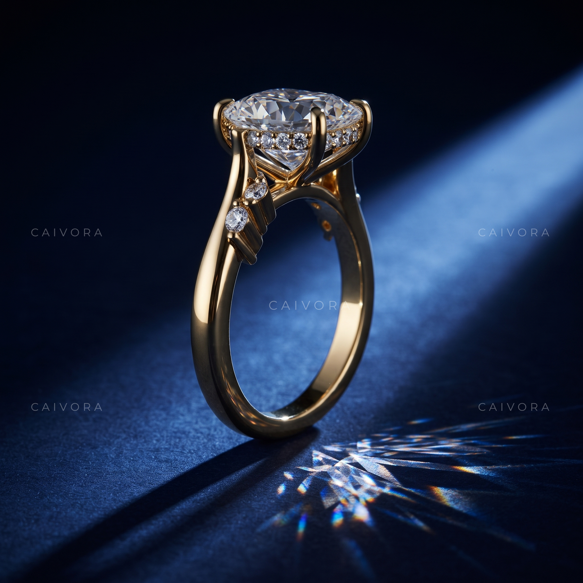 Cushion Cut Diamond Ring with Intertwined Twist Band
