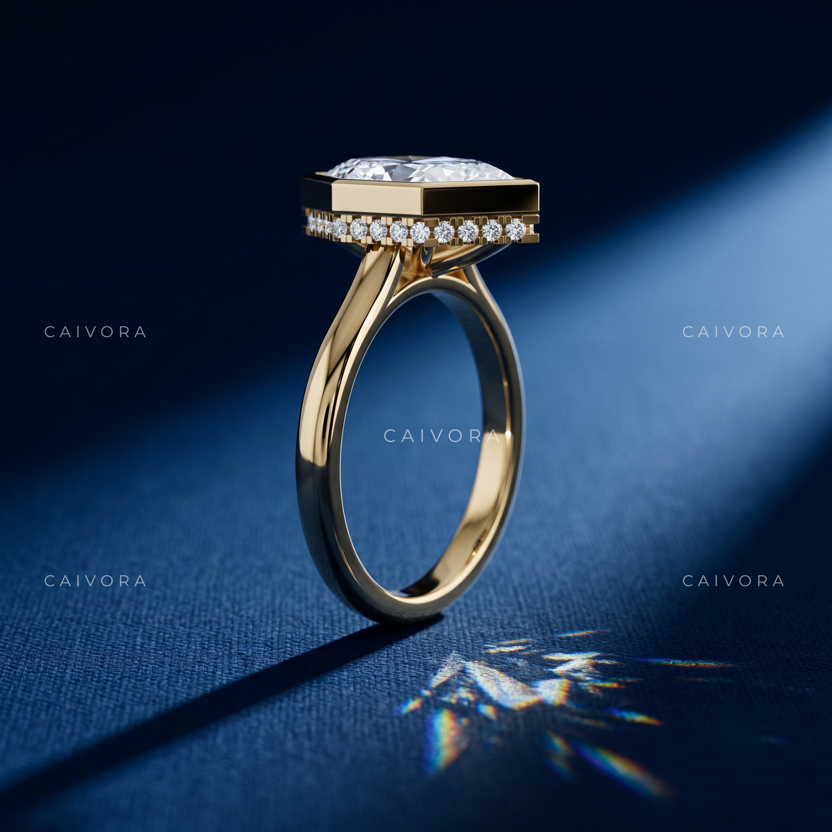 Geometric Sophistication with a Hexagon Cut Center