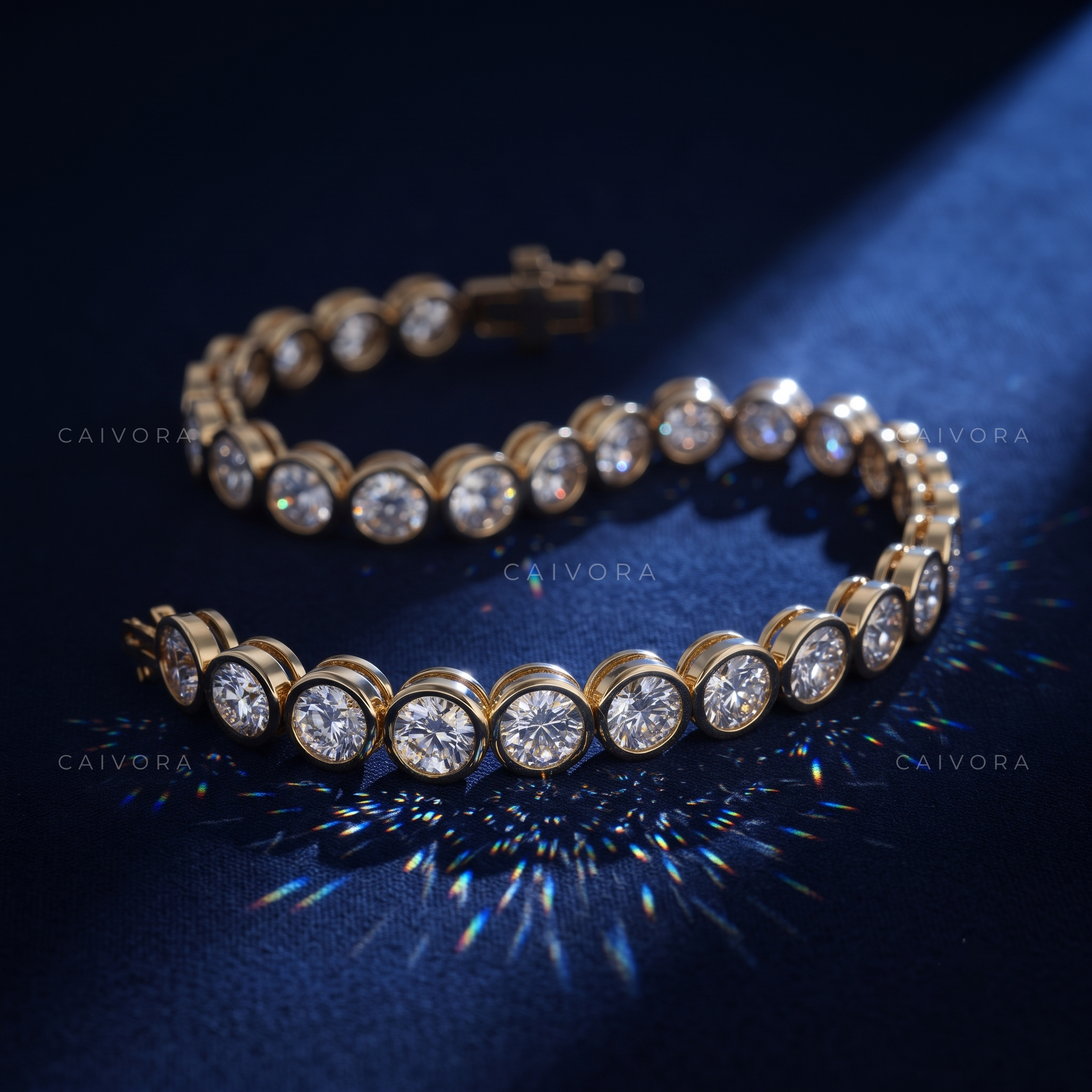 Round Bezel Tennis Bracelet