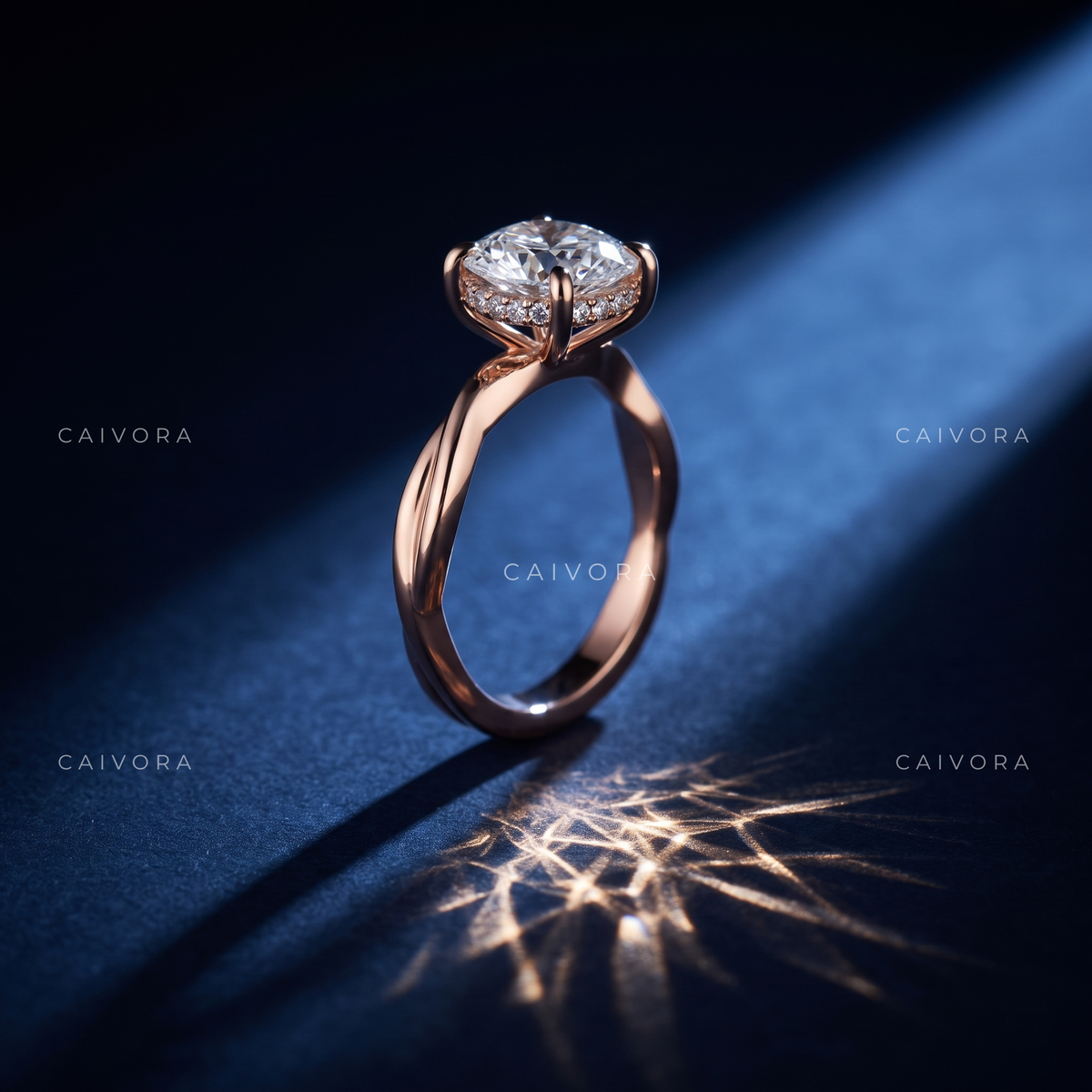 Velvet Radiance Kosina Engagement Ring with a Cushion Cut Diamond