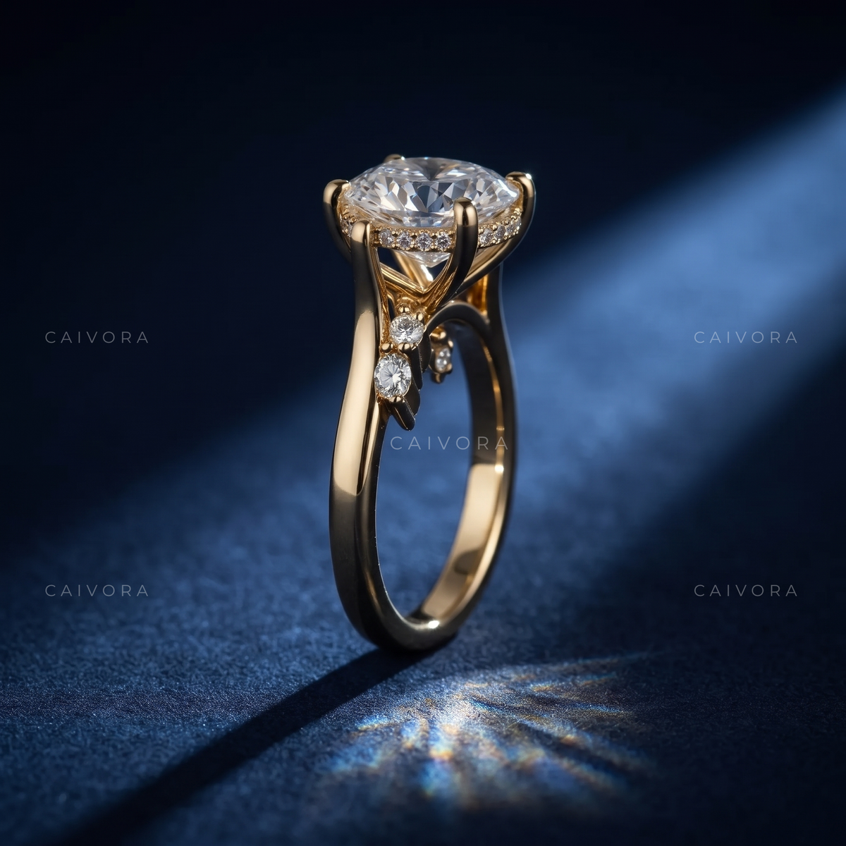 Priness Cut Vintage Inspired Diamond Engagement Ring