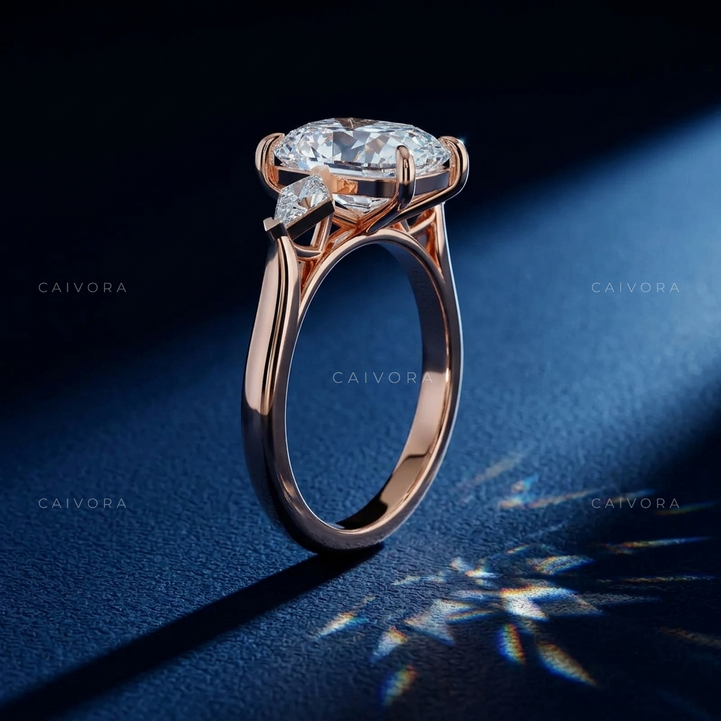 Vintage Three Stone Engagement Ring with Old Mine Diamond & Kite Accents