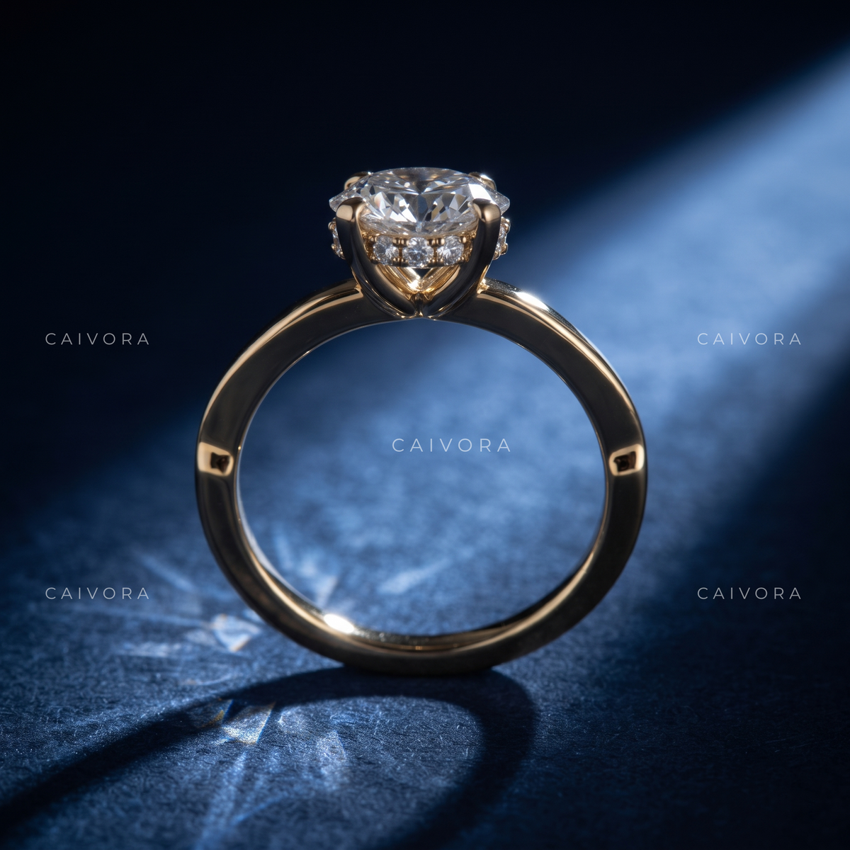 Refined Brilliance with a Portuguese Cut Center Diamond