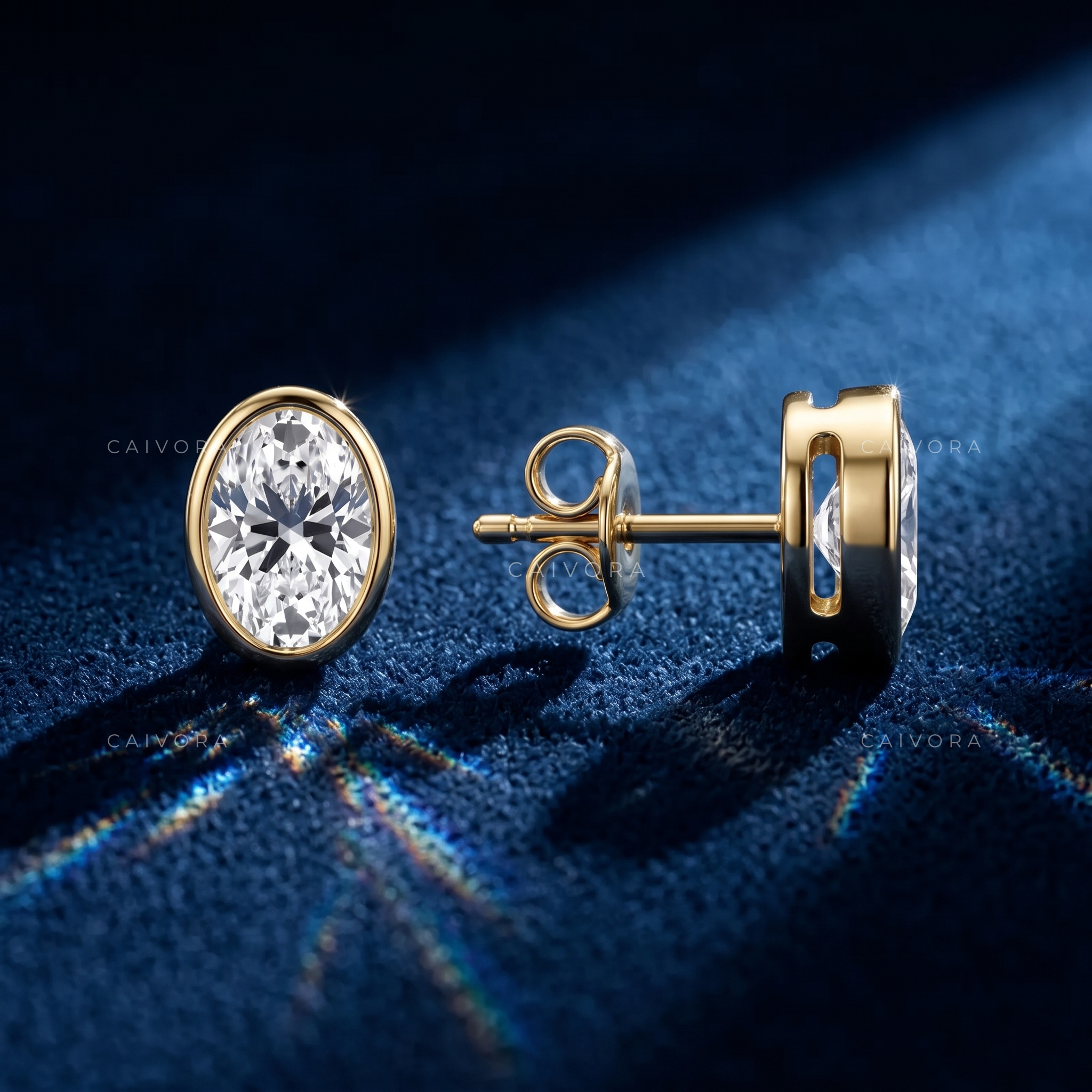 The Elara Oval Solitaire Studs