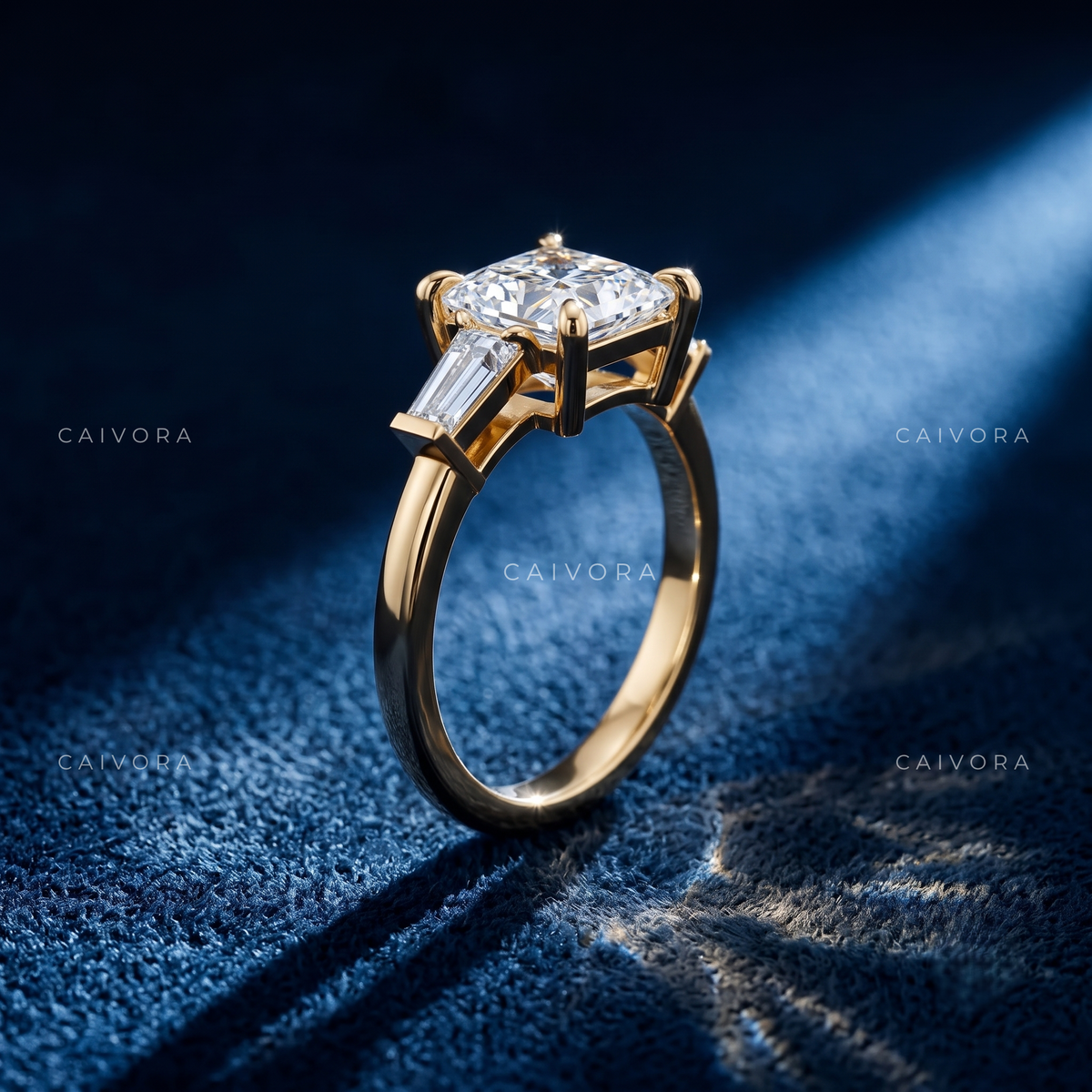 Clean Lines with a Princess Cut Center Diamond