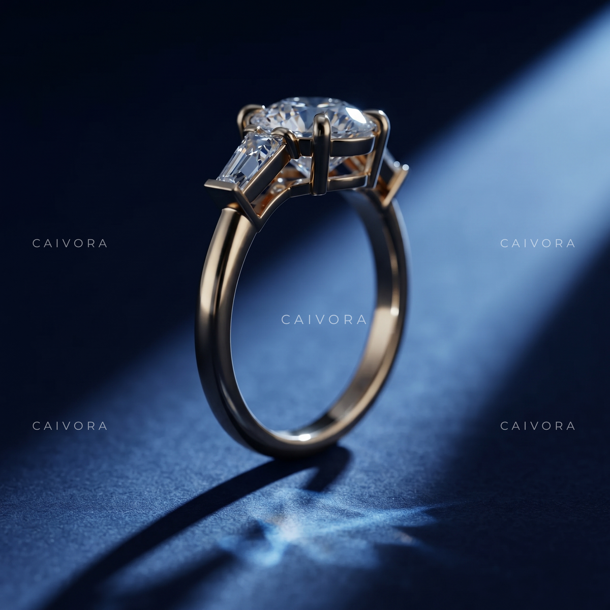 Classic Brilliance with a Geometric Diamond Frame