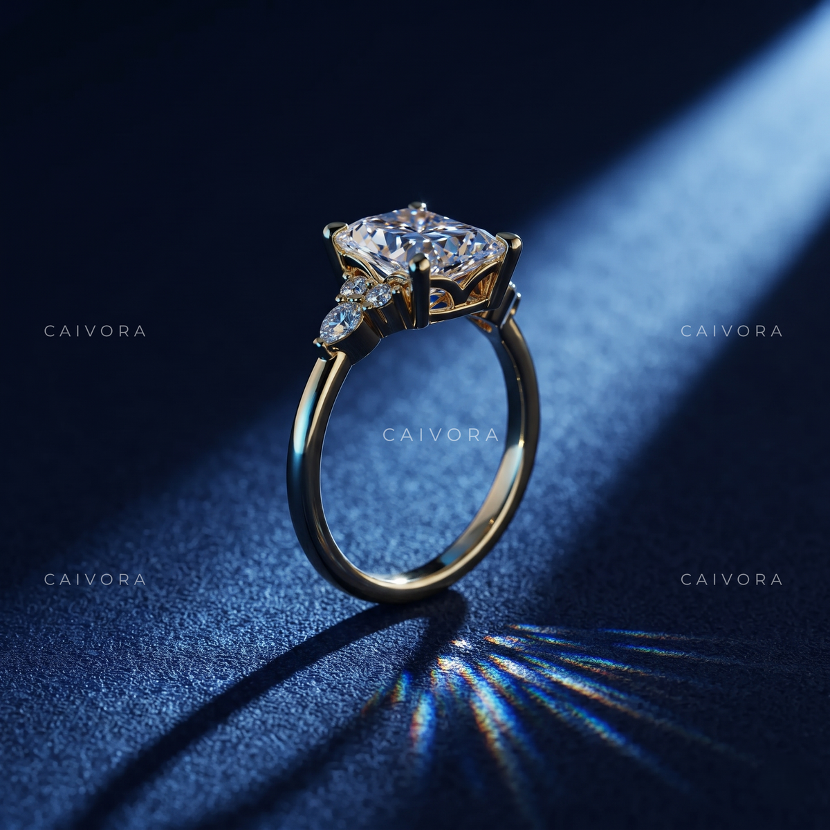 Elegant Latin-Inspired Engagement Ring with a Pear Cut Center Stone