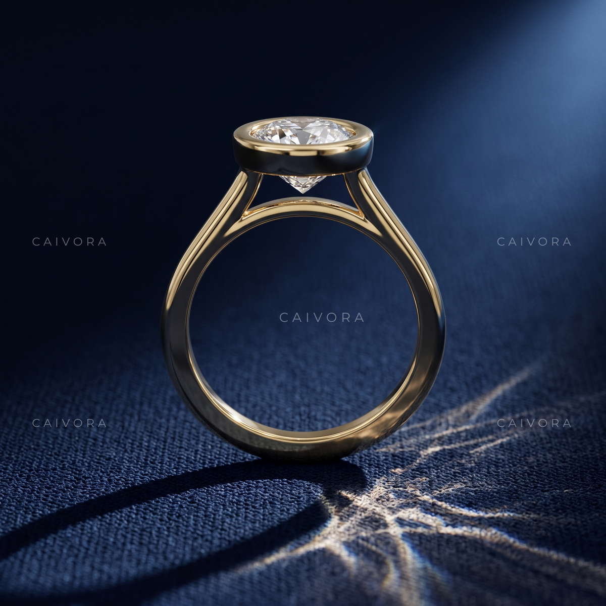 Portuguese Cut Bezel Engagement Ring