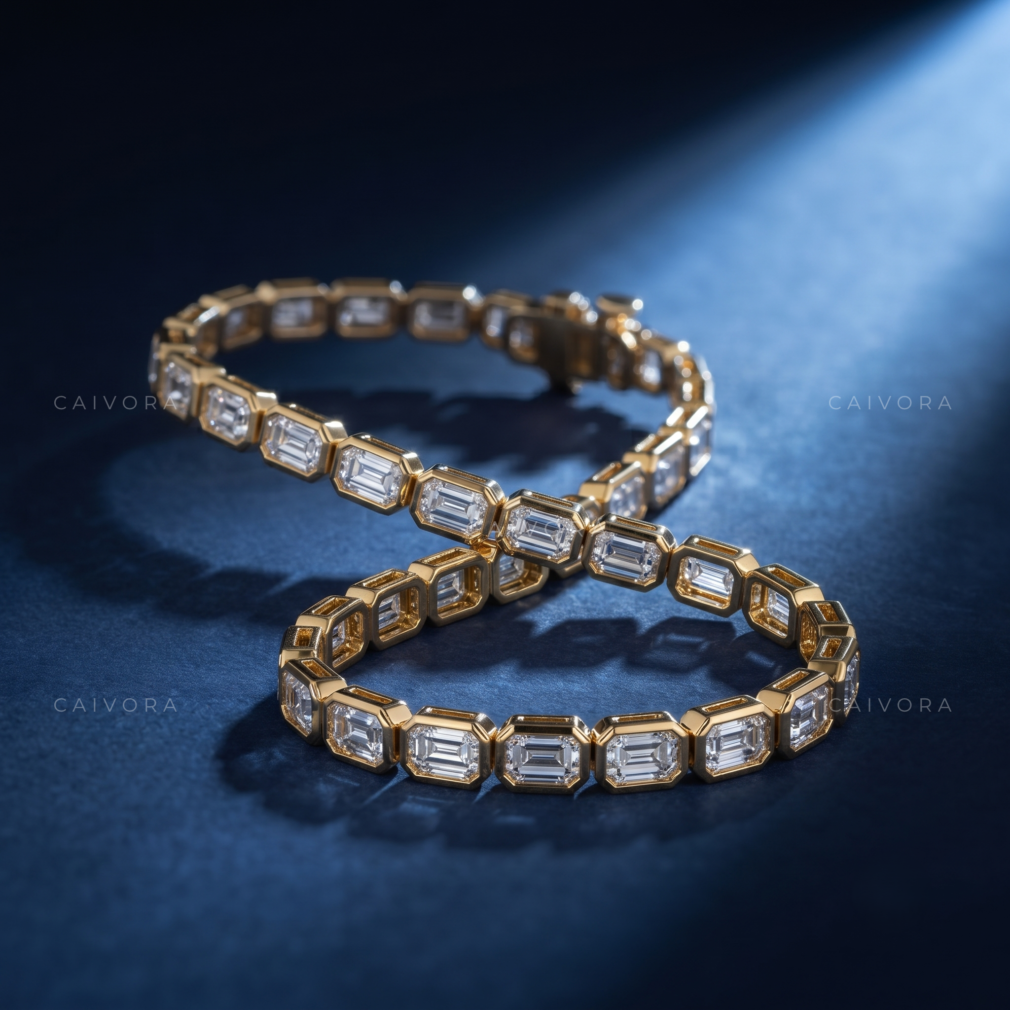 Emerald Bezel Tennis Bracelet