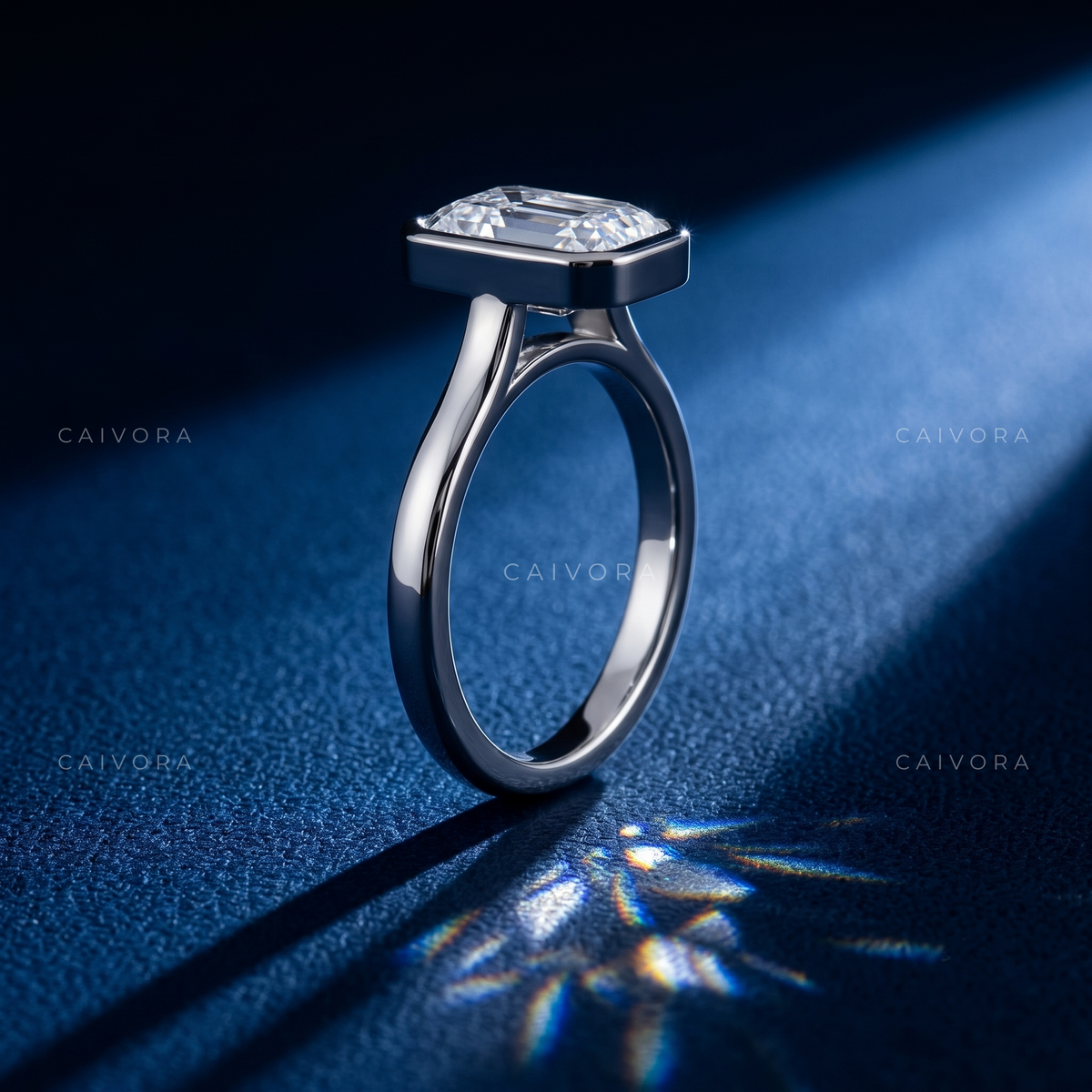 Old Mine Cut Bezel Set Engagement Ring