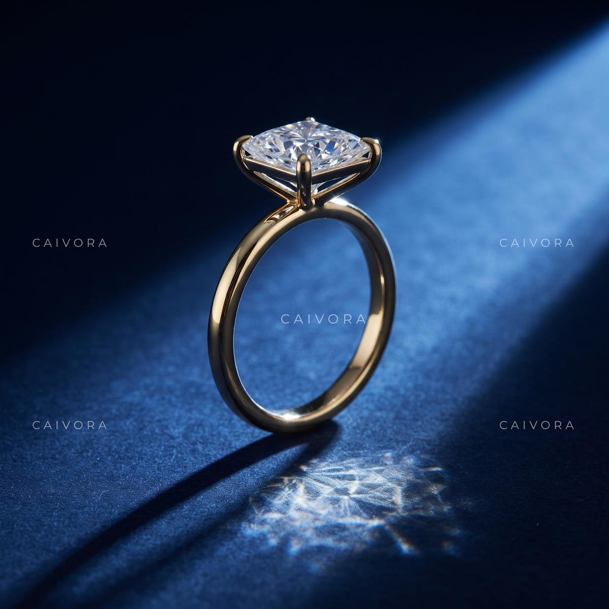 Princess Cut Four Prong Solitaire Engagement Ring
