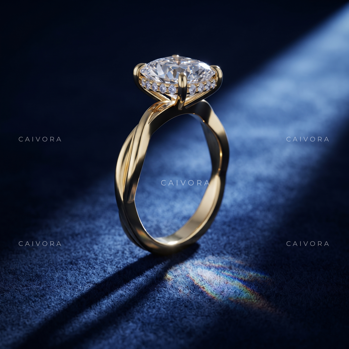 Timeless Grace Shaped Around an Oval Cut Diamond