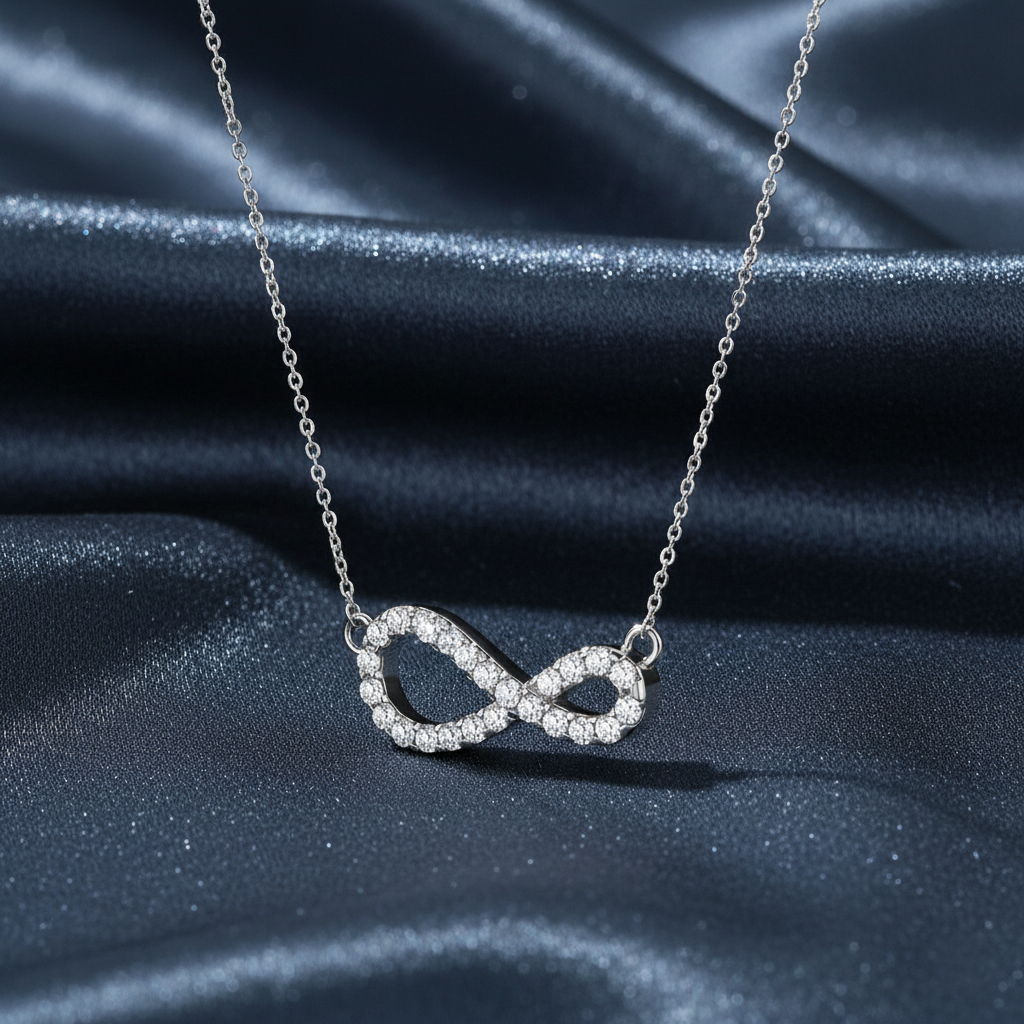 Infinite Love Diamond Symbol Pendant Necklace