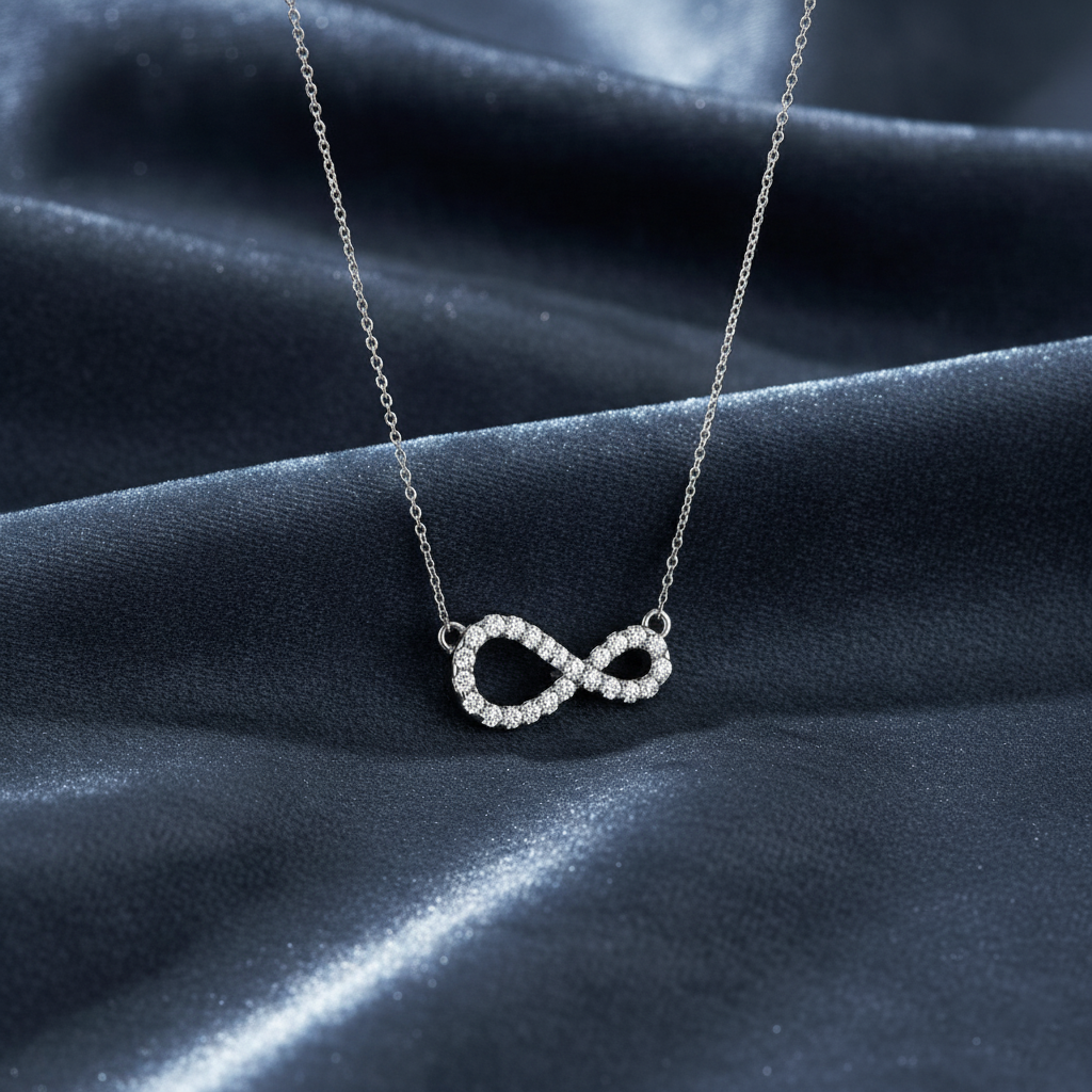 Infinite Love Diamond Symbol Pendant Necklace