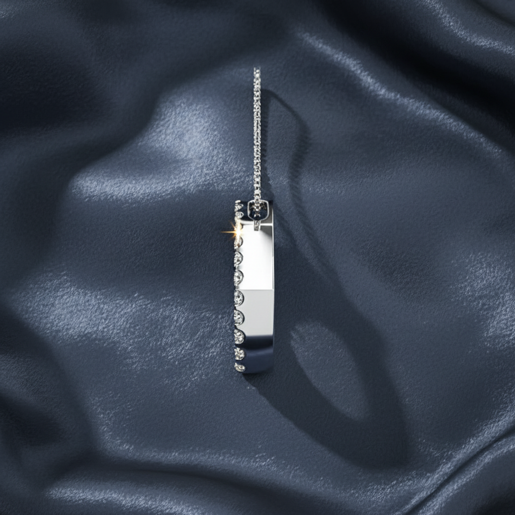 Delicate Diamond Circle Pendant Necklace