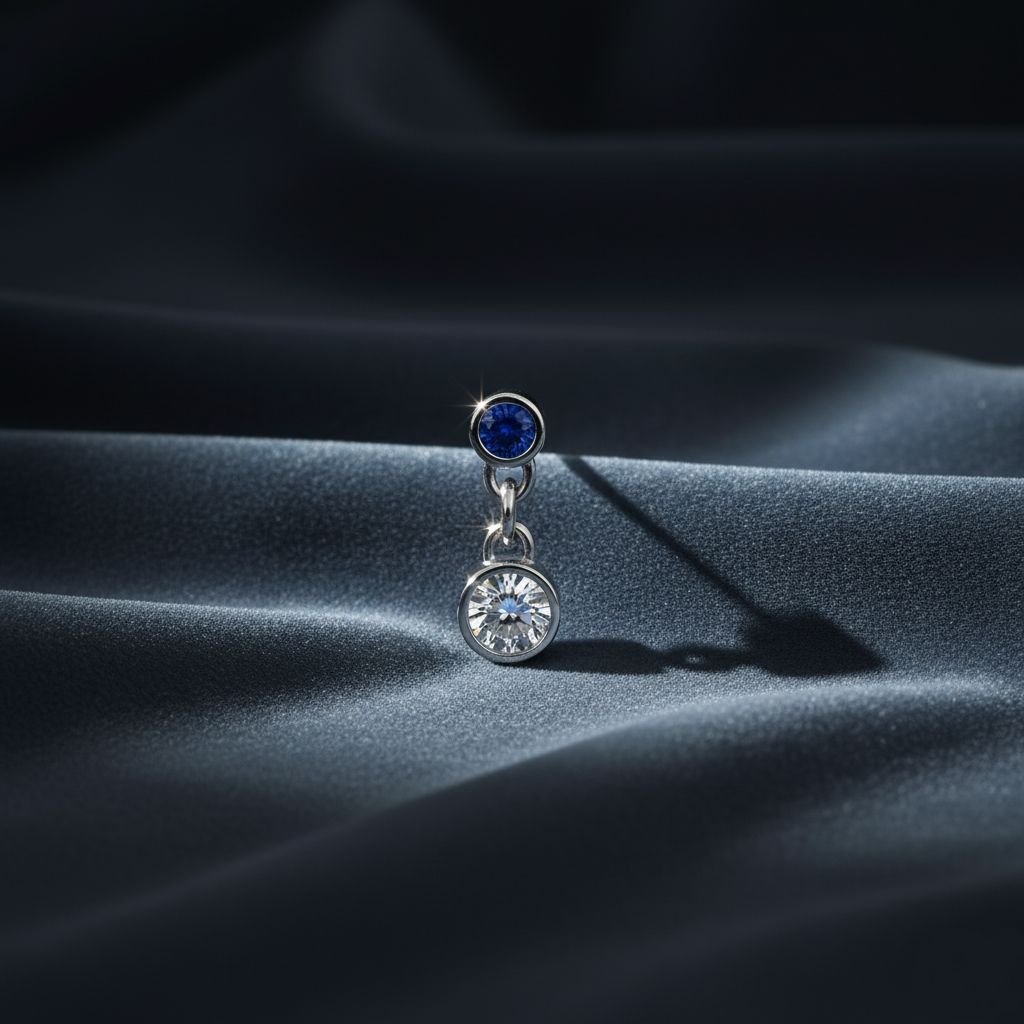 Classic Diamond and Sapphire Drop Earrings
