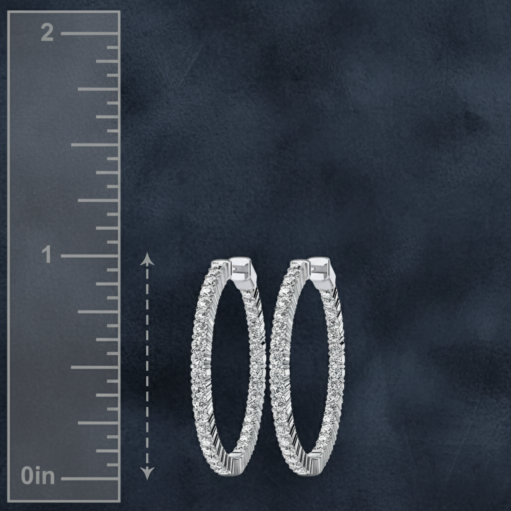 Dazzling Medium Sized Diamond Hoops