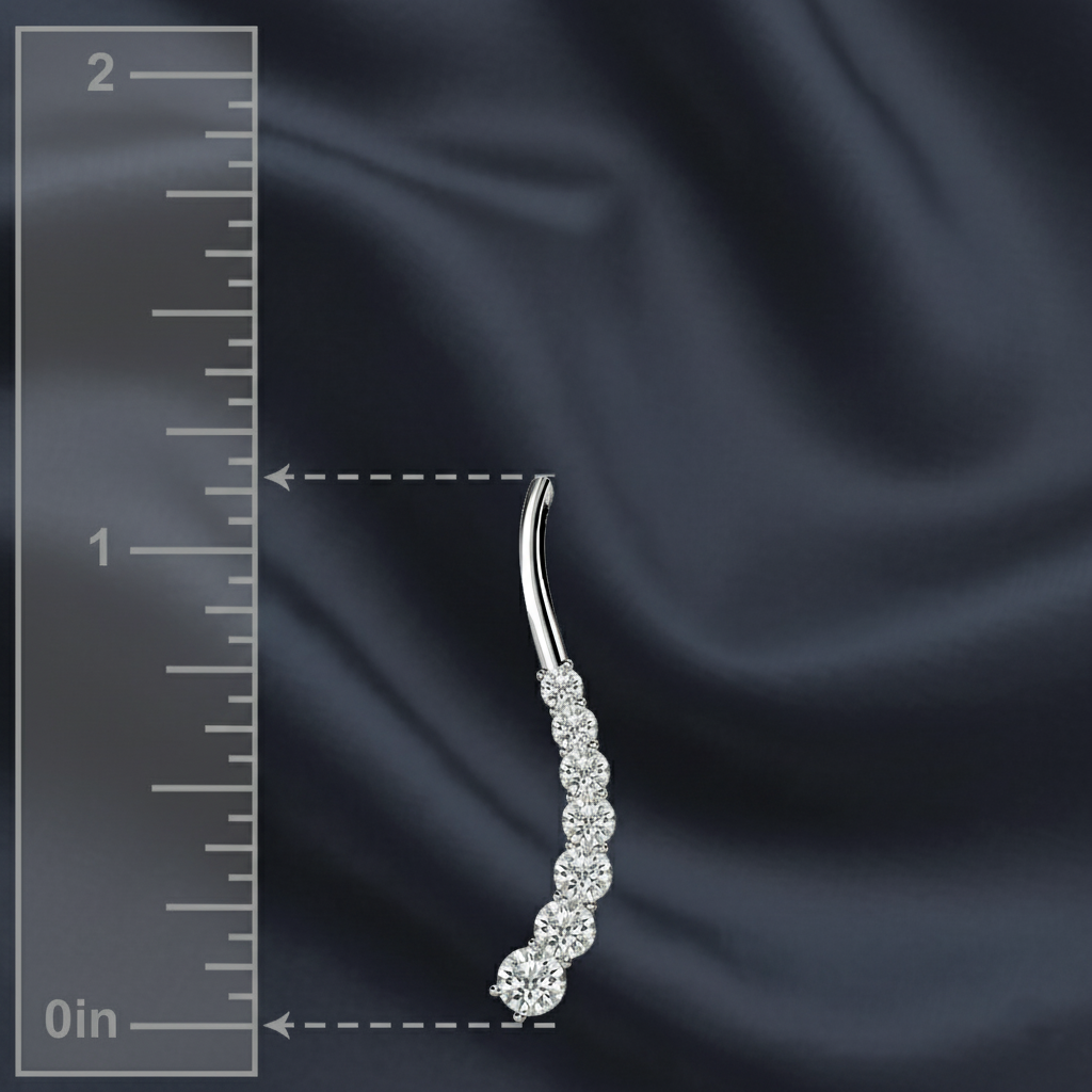 Seven-Stone Swirl Diamond Path Necklace