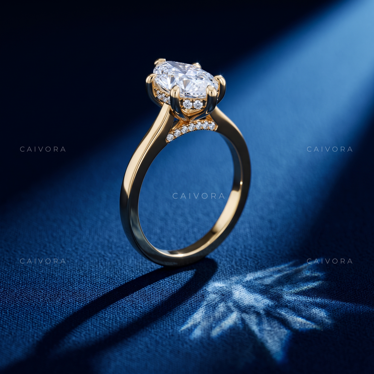 Dutch Marquise Diamond Modern Architectural Engagement Ring