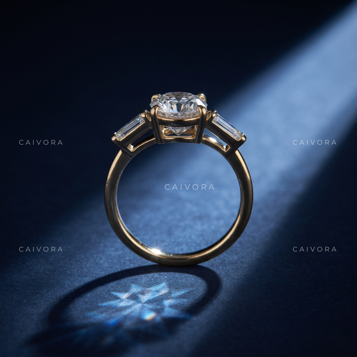 Classic Brilliance with a Geometric Diamond Frame