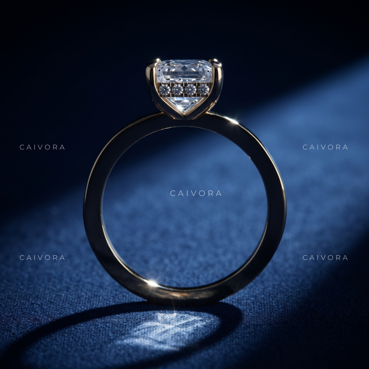 Vintage Prism Kosina Engagement Ring with an Asscher Cut Diamond