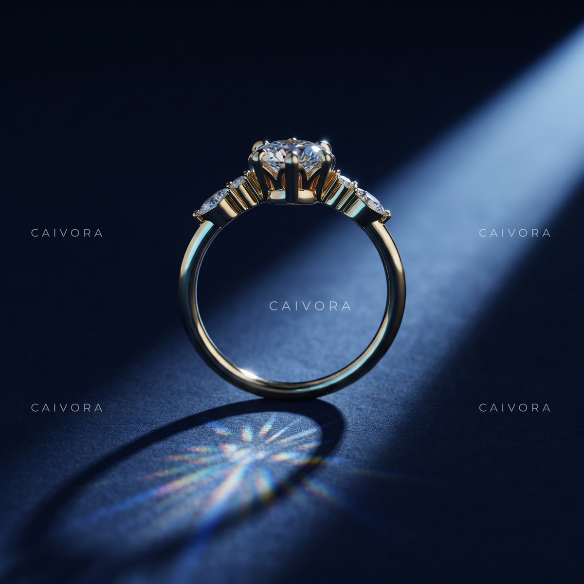 Elegant Latin-Inspired Engagement Ring with a Pear Cut Center Stone