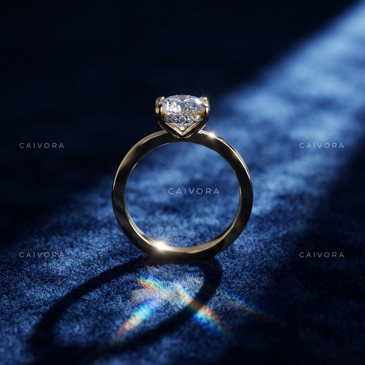 Timeless Grace Shaped Around an Oval Cut Diamond