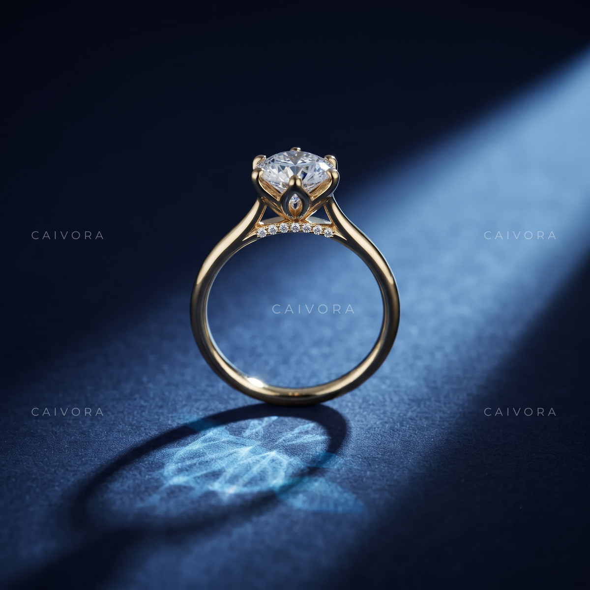 Dutch Marquise Cut Hidden Halo Pavé Tulip Engagement Ring