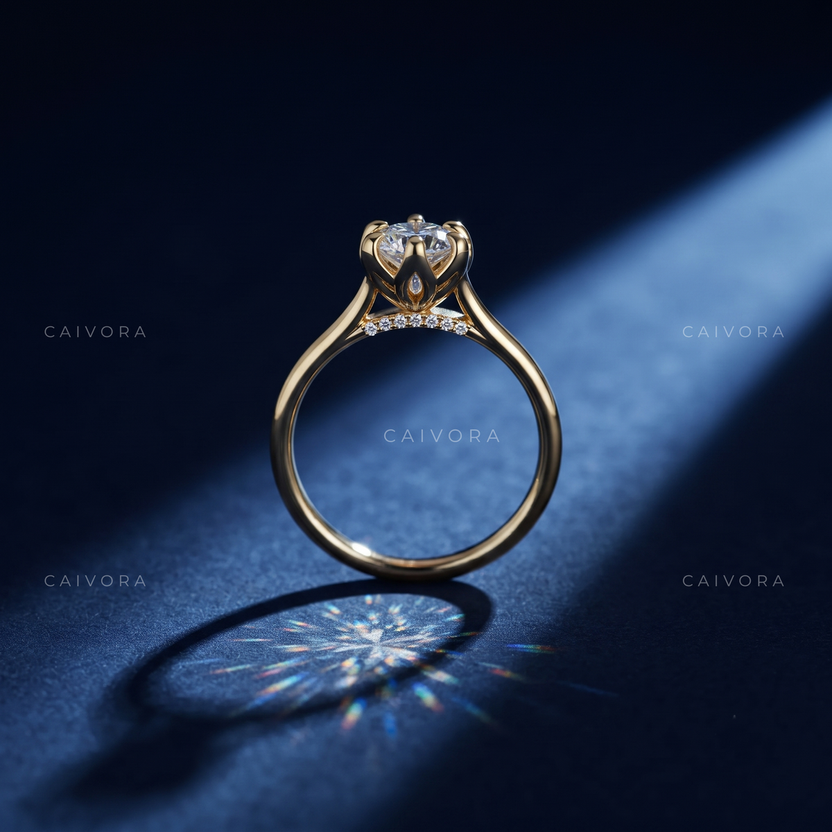 Pear Cut Hidden Halo Pavé Tulip Engagement Ring