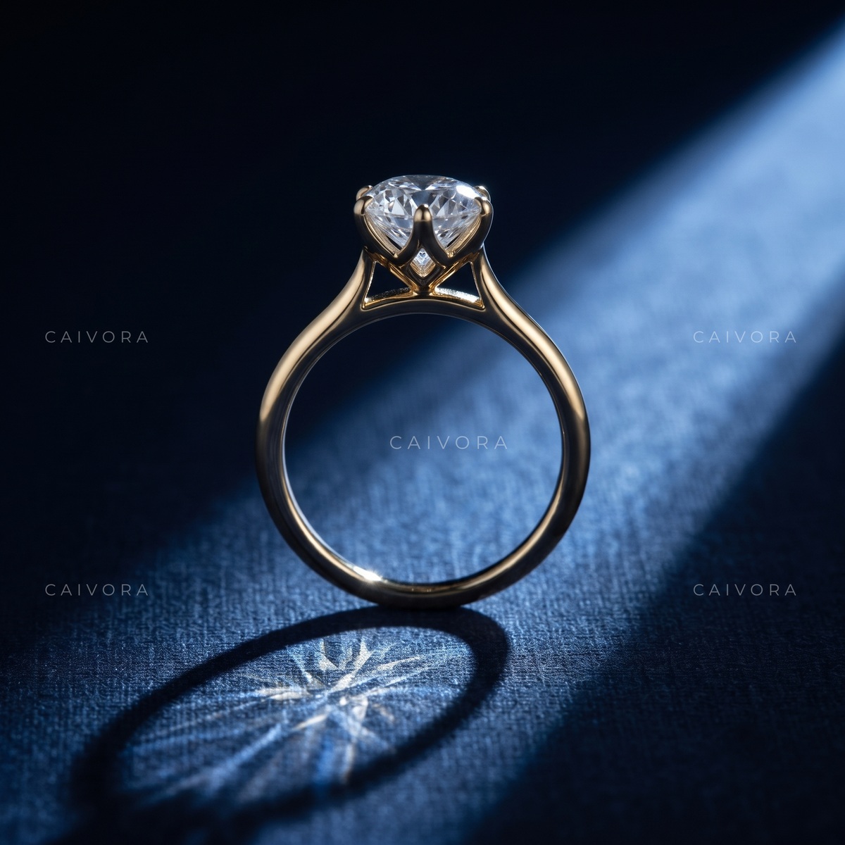 Portuguese Cut Hidden Halo Pavé Tulip Engagement Ring