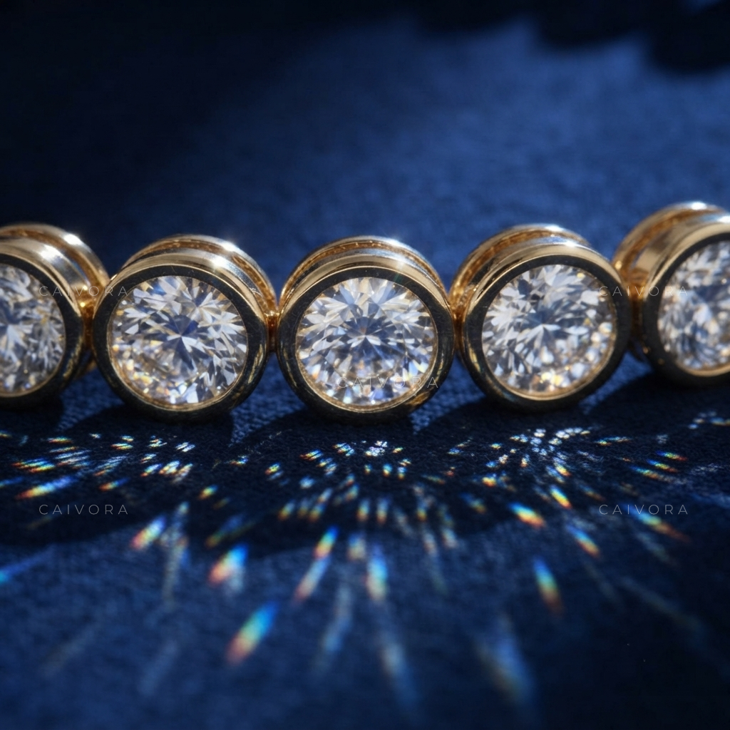 Round Bezel Tennis Bracelet
