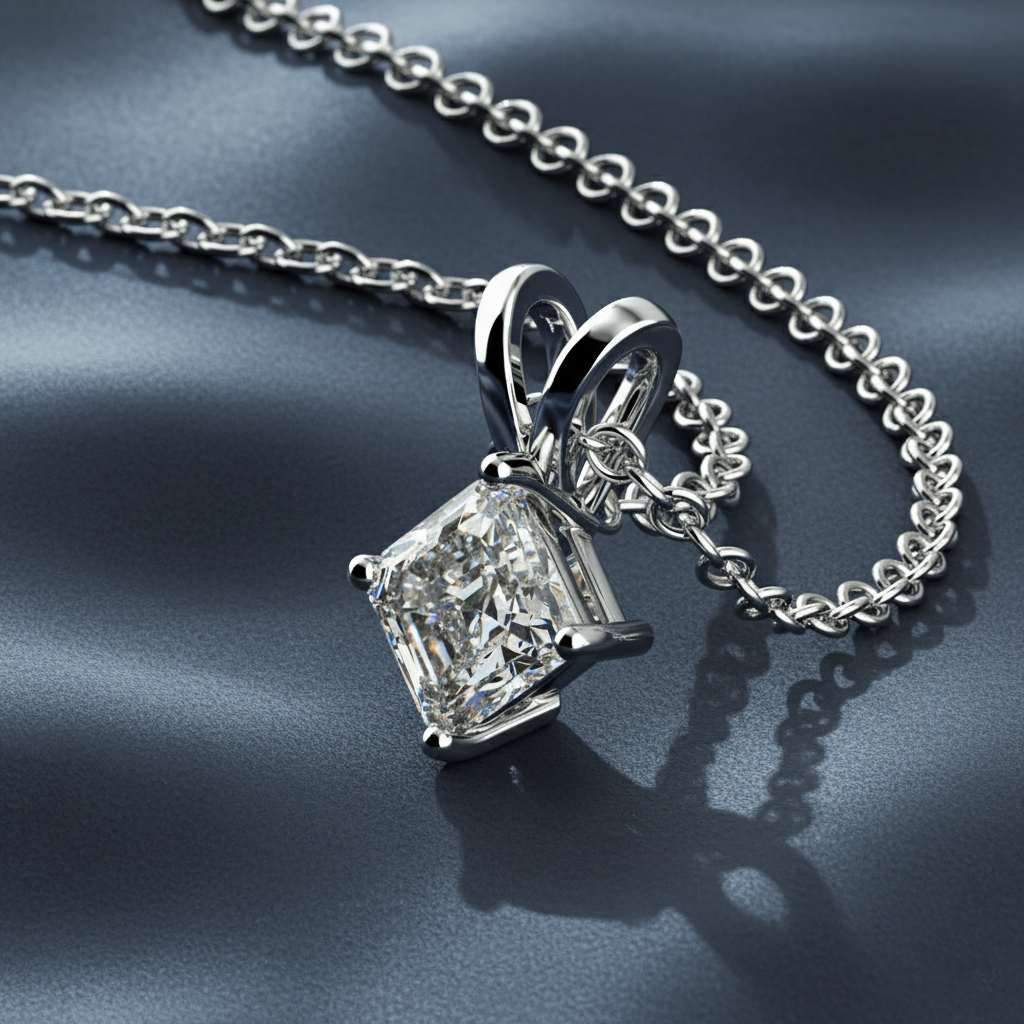 Sophisticated Step Cut Accent Necklace