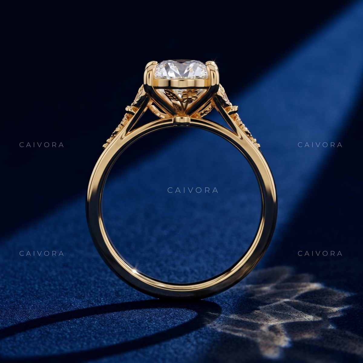 Aurelia Oval Diamond Sculpted Engagement Ring