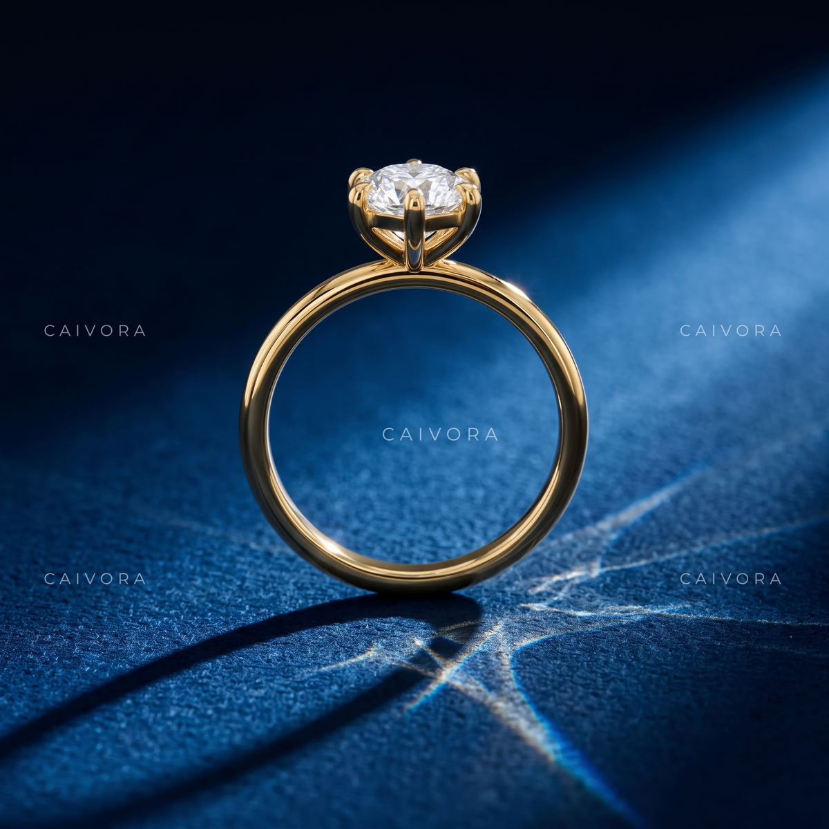 Marquise Cut Four Prong Solitaire Engagement Ring