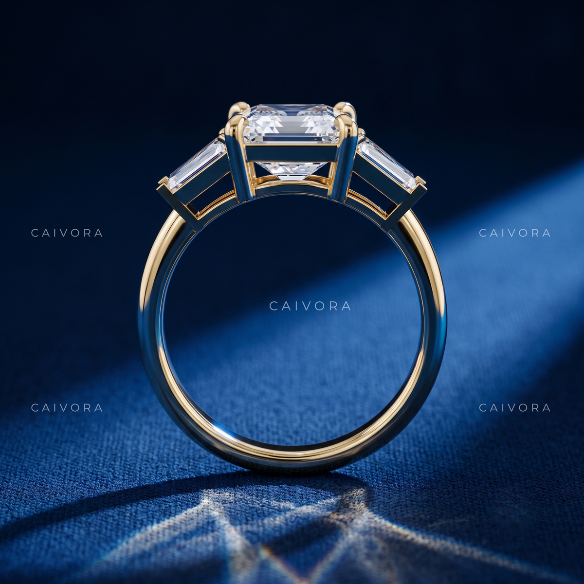 Clean Lines with a Princess Cut Center Diamond