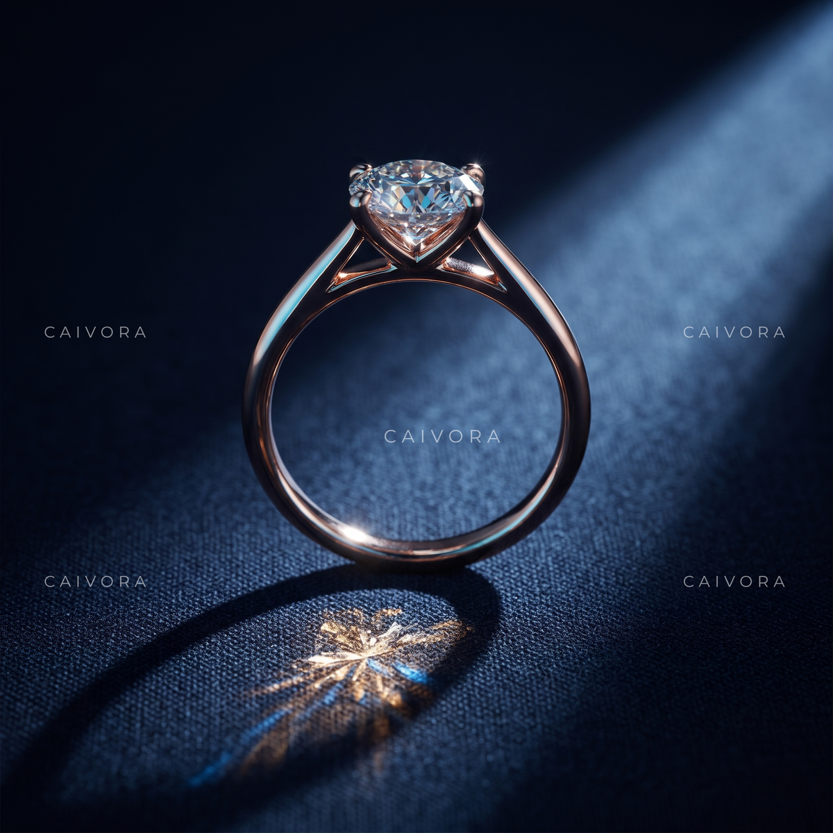 Graceful Tapered Cathedral Engagement Ring with an Oval Cut Center