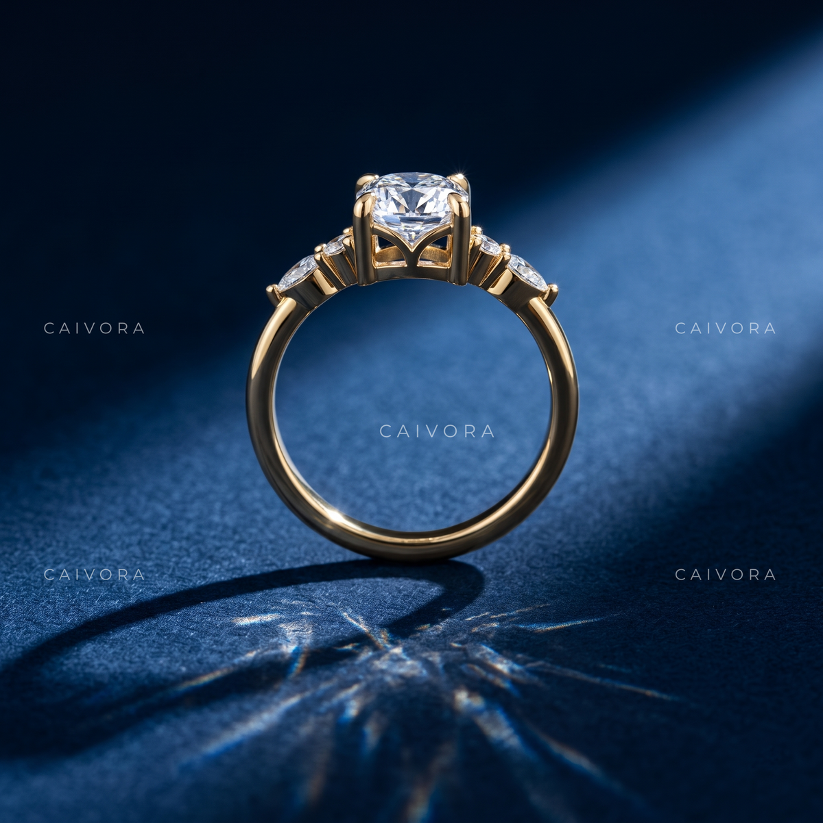 Sophisticated Triana Engagement Ring Showcasing a Radiant Cut Center