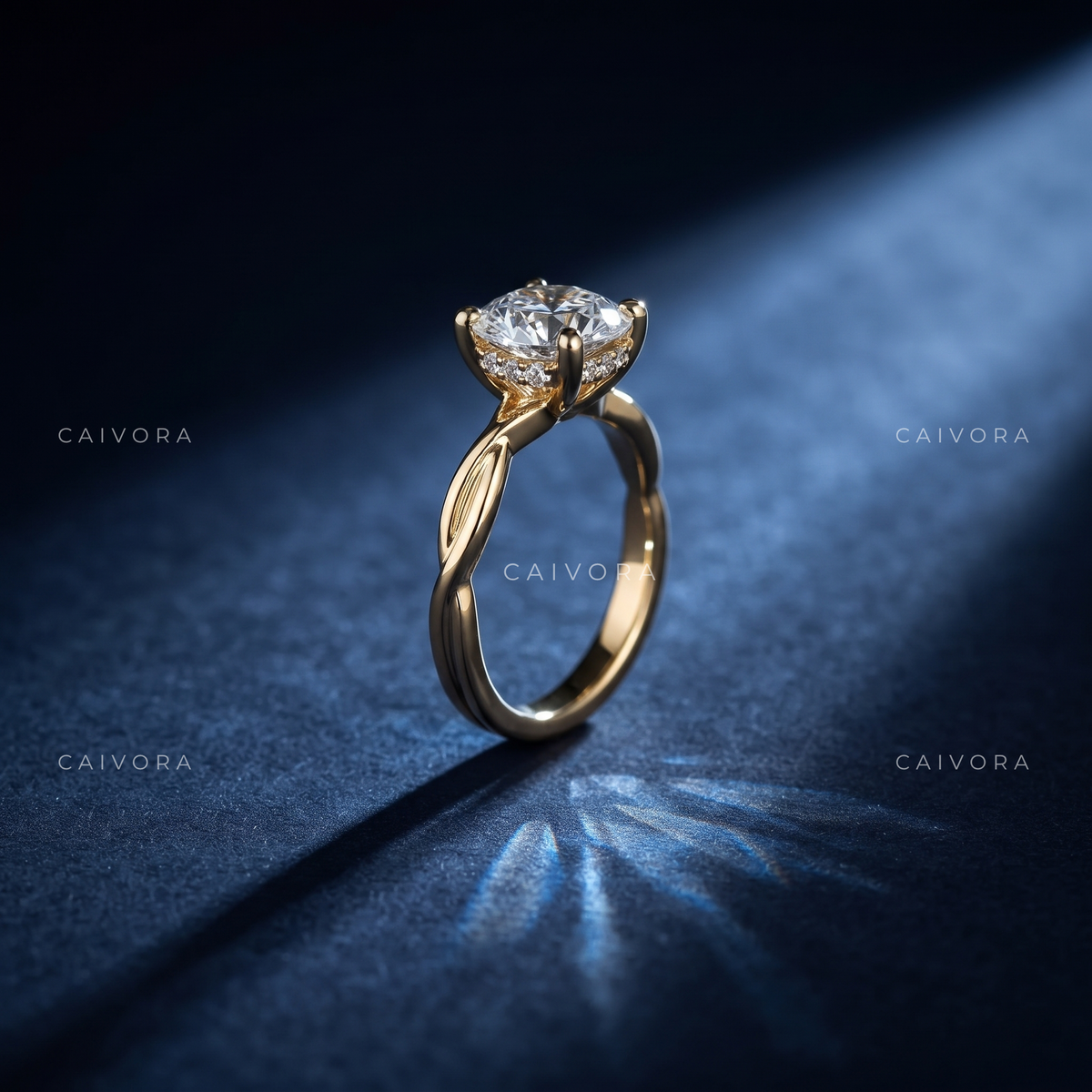 Refined Brilliance with a Portuguese Cut Center Diamond