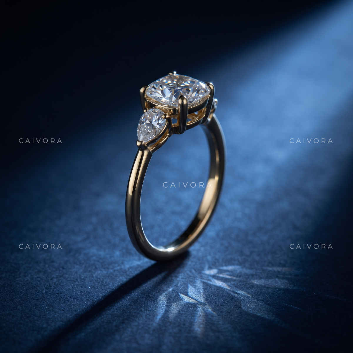 Contemporary Paloma Setting Showcasing a old mine cut Diamond