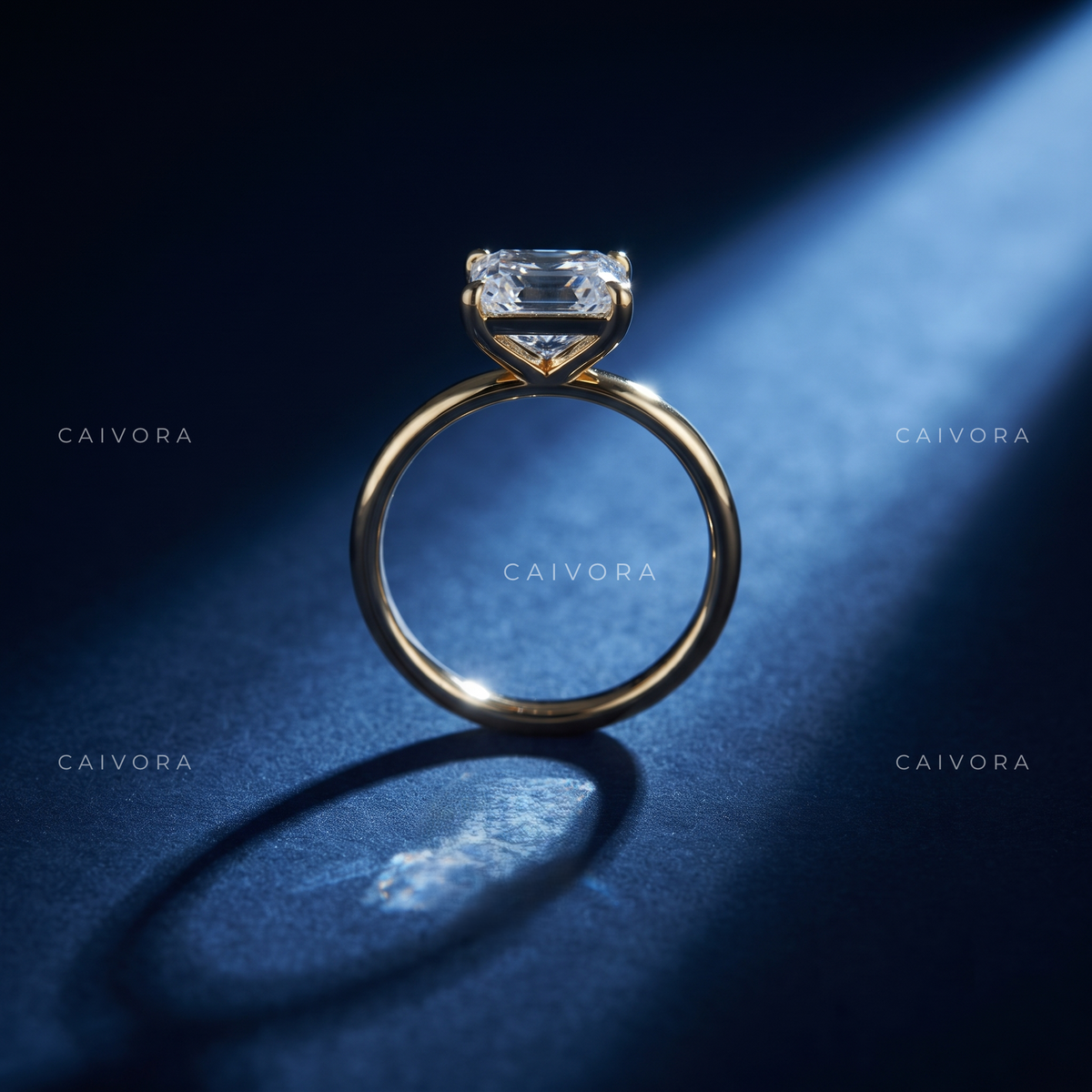 Princess Cut Four Prong Solitaire Engagement Ring
