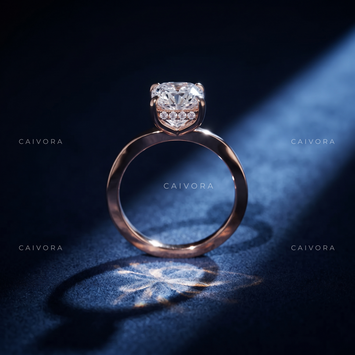 Velvet Radiance Kosina Engagement Ring with a Cushion Cut Diamond