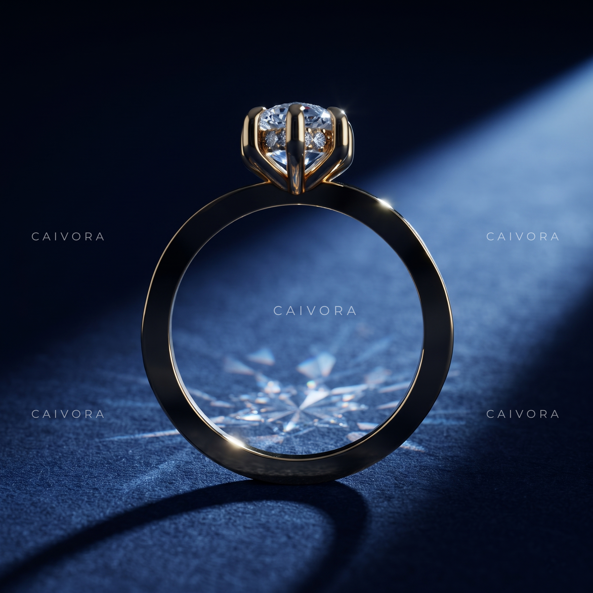 Petal Radiance Kosina Engagement Ring with a Pear Cut Diamond