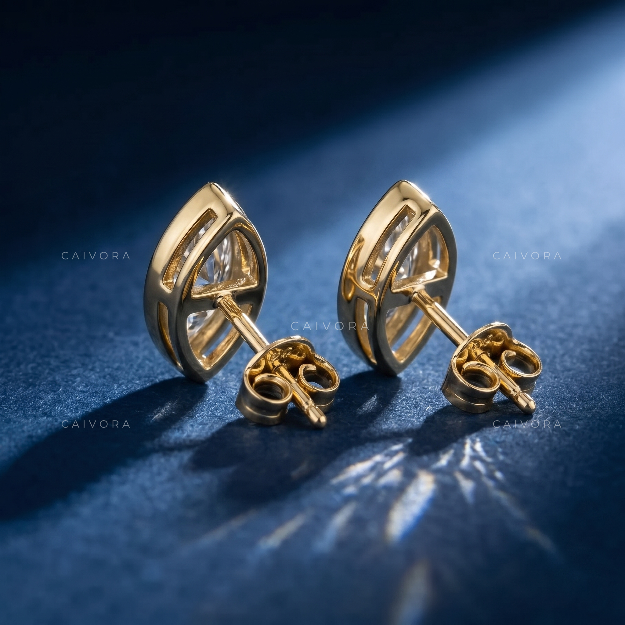 The Vellora Marquise Solitaire Stud Earrings